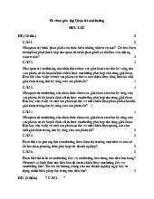 Đề cương ôn tập Môn Quản trị Marketing | Học viện Chính sách và Phát triển