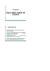 Bài giảng môn Kinh tế lượng | Đại học Gia Định