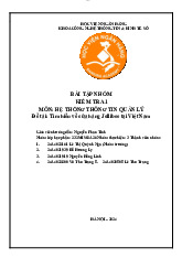 Bài tập nhóm - Phân tích cửa hàng Jollibee VN môn Hệ thống thông tin quản lý | Học viện Ngân hàng