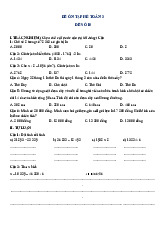 Đề ôn hè Toán 3 lên 4 - Đề 10
