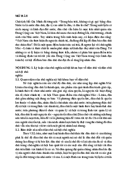Lý luận của chủ nghĩa xã hội khoa học về dân chủ và dân chủ xã hội chủ nghĩa