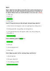 Trắc nghiệm Quản trị học 1 - Quản trị học | Trường Đại học Bách khoa Thành phố Hồ Chí Minh