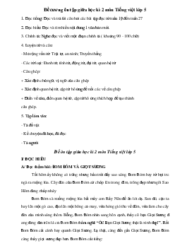 Đề cương ôn tập giữa học kì 2 lớp 5 môn Tiếng Việt