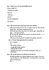 Tài liệu tổng hợp. Câu hỏi tổng hợp Địa Lý Việt Nam
