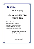 Tìm hiểu chung về ẩm thực trung hoa - Tài liệu tham khảo | Đại học Hoa Sen