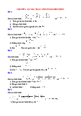 Dạng toán Rút gọn biểu thức - Toán 9