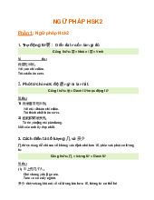 Ngữ pháp HSK 2- Trường Đại học Ngoại ngữ- Đại học Quốc gia Hà Nội