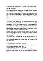 Công dân thi hành pháp luật khi thực hiện hành vi nào sau đây?