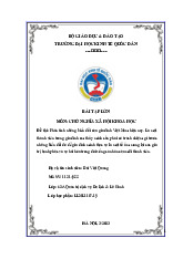 Bài tập lớn  môn chủ nghĩa xã hội khoa học: Đề tài: Phân tích những biến đổi của gia đình Việt Nam hiện nay. . –Trường Đại học kinh tế quốc dân