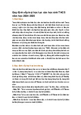 Quy định xếp loại học lực của học sinh THCS năm học 2024-2025