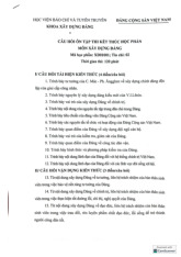 Câu hỏi ôn tập xây dựng đảng | Học viện Báo chí và Tuyên truyền