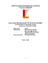 Báo cáo thu hoạch Chủ đề: Giá trị lịch sử và giá trị nhân văn trong  bản di chúc của Chủ tịch Hồ Chí Minh - Tư tưởng Hồ Chí Minh (SSH1050) | Trường Đại học Bách khoa Hà Nội