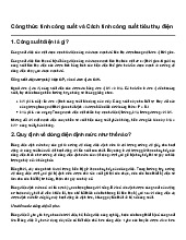 Công thức tính công suất và Cách tính công suất tiêu thụ điện | Vật lý 11