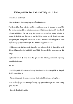 Giải Kinh tế và pháp luật 11 Bài 1: Cạnh tranh trong nền kinh tế thị trường | Kết nối tri thức