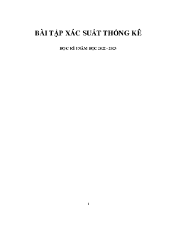 Bài tập môn Xác suất và thống kê