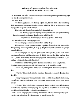 Phòng chống địch tiến công hỏa lực bằng vũ khí công nghệ cao