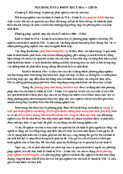 Nội dung ôn tập Kinh tế chính trị Mac - LêninGiáo  | Đại học Sư Phạm Hà Nội