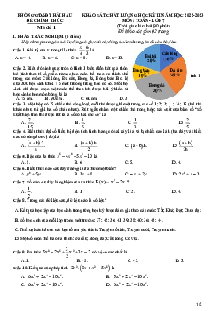 Đề học kỳ 2 Toán 7 năm 2022 – 2023 phòng GD&ĐT Hải Hậu – Nam Định