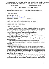 Đề cương chi tiết môn Quản lý học  | Trường Đại học Kinh Tế Quốc Dân