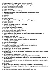 Trắc nghiệm các phương pháp nghiên cứu di truyền người  | Đại học Y Dược Thái Bình