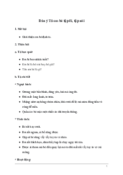 Tả em bé đang tuổi tập nói tập đi | Tập làm văn lớp 5