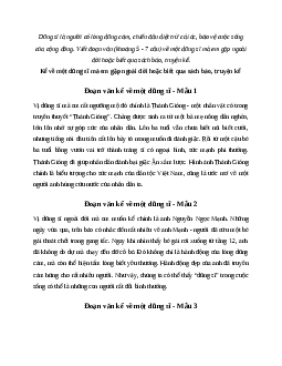 Văn mẫu lớp 6: Đoạn văn kể về một dũng sĩ mà em đã gặp ngoài đời hoặc biết qua sách báo, truyện kể | Kết nối tri thức