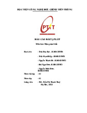 Báo cáo Ứng dụng mạng cảm biến trong chiếu sáng thông minh môn Mạng cảm biến | Học viện Công Nghệ Bưu Chính Viễn Thông