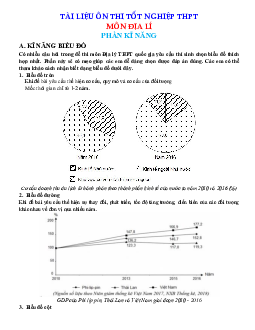 Tài liệu luyện thi tốt nghiệp THPT môn Địa Lí phần kĩ năng
