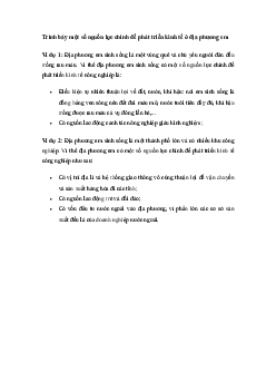 Trình bày một số nguồn lực chính để phát triển kinh tế ở địa phương em Đia lí lớp 10 - Kết Nối Tri Thức