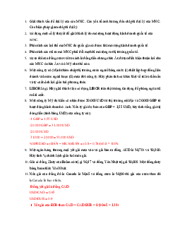 Bài tập quản trị tài chính quốc tế