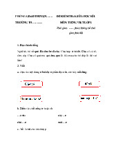 Đề thi giữa kỳ học kỳ 1 môn Tiếng Việt lớp 1 năm học 2024 - 2025 - Đề số 4 | Bộ sách Kết nối tri thức