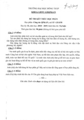 Đề thi kết thúc học phần môn Công tác quốc phòng an ninh | Đại học Đồng Tháp