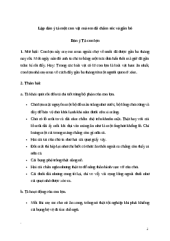 Văn mẫu Dàn ý tả một con vật mà em đã chăm sóc và gắn bó (4 mẫu) | Kết nối tri thức