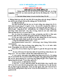 Giáo Án Bồi Dưỡng HSG Lịch Sử 9 Cả Năm