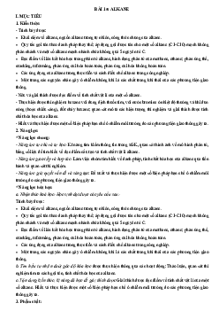 Bài 15: Alkane | Giáo án Hóa 11 Kết nối tri thức