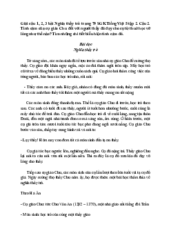 Soạn bài Nghĩa thầy trò tranh 79 SGK Tiếng Việt 5 - Tập 2