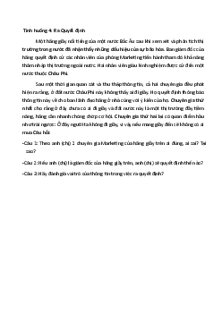 tình huống quản trị học