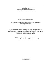 Đề cương Nghiên Cứu Khoa Học - Tăng cường kỹ năng an ninh mạng cho học viên | Môn An ninh mạng - Học viện An ninh nhân dân
