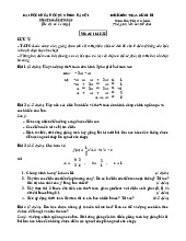 Đề thi Tối ưu hóa đề số 131 kỳ 2 năm học 2020-2021 | Trường Đại học Khoa học tự nhiên, Đại học Quốc gia Hà Nội