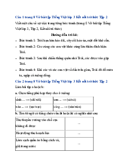 Giải VBT Tiếng Việt lớp 3 Bài 3: Cóc kiện Trời trang 8 | Kết nối tri thức