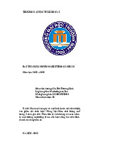 Chọn một công ty và một loại (hoặc một nhãn hiệu) sản phẩm đạt danh hiệu “Hàng Việt Nam chất lượng cao” trong 3 năm gần đây | Bài thảo luận marketing căn bản