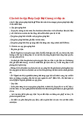 Câu hỏi ôn tập Pháp Luật Đại Cương với đáp án chi tiết | Pháp Luật Đại Cương | Trường Đại học Hà Nội