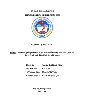 Từ nội dung tổng kết kinh tế sau 35 năm đổi mới (1986- 2021), liên hệ thực tế tình hình kinh tế nước ta hiện nay | Môn Lịch sử Đảng Cộng Sản Việt Nam - Đại học Kinh Tế Quốc Dân