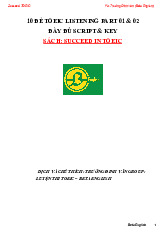 10 ĐỀ TOEIC NGHE HIỂN THỊ PART 01 & 02 VÀ CHÚ THÍCH