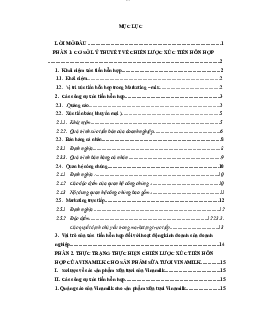 Tiểu luận: Chiến lược xúc tiến hỗn hợp của Vinamilk | Marketing căn bản | NEU