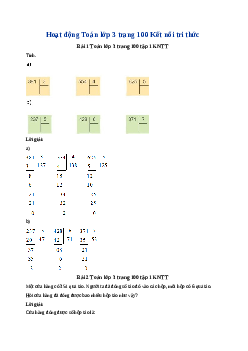 Giải SGK môn Toán 3 - Bài37: Chia số có ba chữ số cho số có một chữ số | Kết nối tri thức