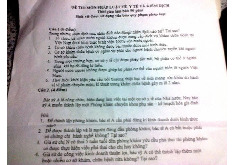 Đề thi cuối kỳ học phần Pháp luật về Y tế và kiểm dịch năm 2024 - 2025 | Đại học Luật Thành phố Hồ Chí Minh