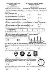 Đề tuyển sinh lớp 10 môn Toán năm 2025 – 2026 sở GD&ĐT Ninh Bình