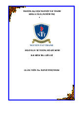 Bài kiểm tra giữa kì môn tư tưởng Hồ Chí Minh –Trường Đại học Nguyễn Tất Thành