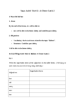 Giải Tiếng Anh 6 Unit 12: A Closer Look 2 | Global Success